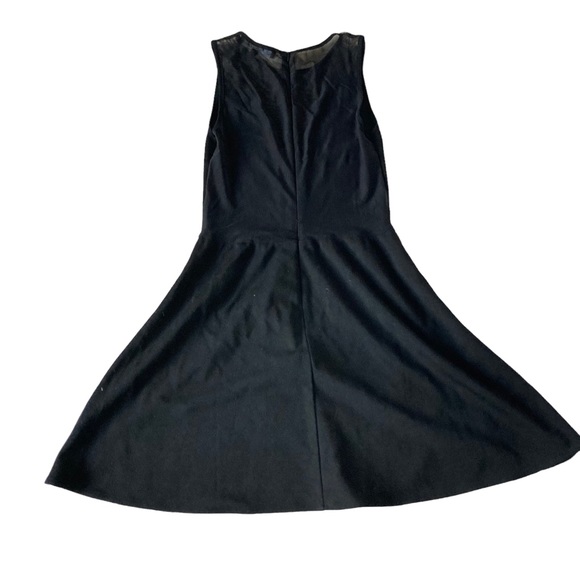 For Love and Lemons Lulu Skater Dress Black Plunge Sleevless Mesh Back Size XS - Picture 4 of 7